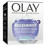 Olay Regenerist Night Recovery Cream with Triple Collagen Peptide, Wrinkle Reducer, Non-Greasy, Fragrance-Free, Hydrating Face Moisturizer for Women, 1.7 oz