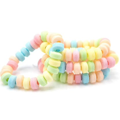 48 Candy Bracelets Individually Wrapped, Bracelet Candy Jewelry, Pastel Candy for Buffet, Goody Bag Stuffers, Barbie Party Favor for Kids, (Pack of 48x0.42oz/11.9g) by 4YoreElves