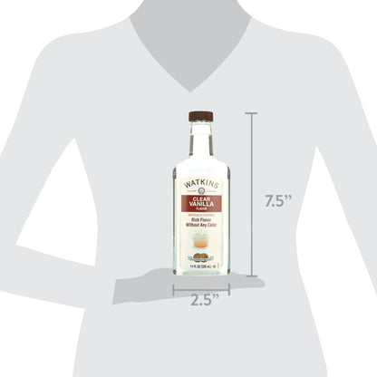 Watkins Clear Vanilla Flavor, 11 oz (Liquid, Shelf Stable)