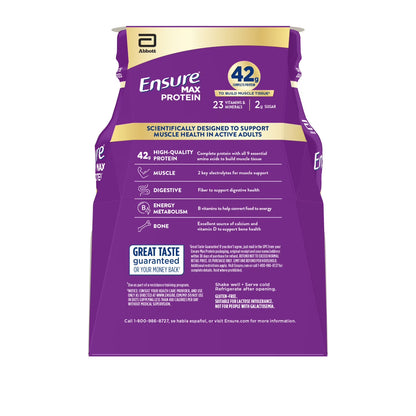 Ensure Max Protein Shake, 42g High Protein, Milk Chocolate, 14 fl oz, 4 Pack