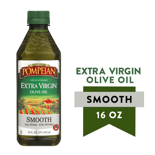 (6 pack) Pompeian Smooth Extra Virgin Olive Oil - 16 fl oz