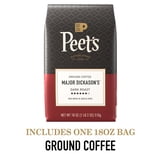 Peet's Coffee Major Dickason's Blend Premium Dark Roast Ground Coffee, Arabica, 18 oz