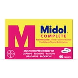 Midol Complete Menstrual Pain Relief Acetaminophen Caplets, 40 Count