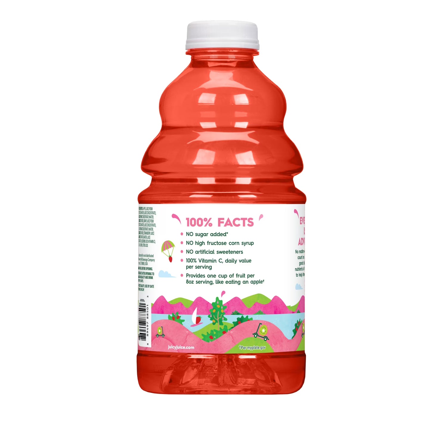 (4 pack) Juicy Juice 100% Juice, Kiwi Strawberry, 48 fl oz Bottle