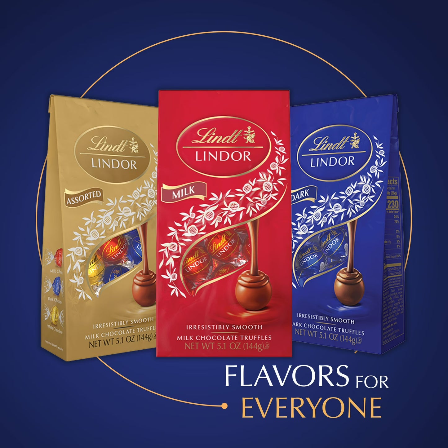Lindt LINDOR Dark Chocolate Candy, 5.1 oz Bag
