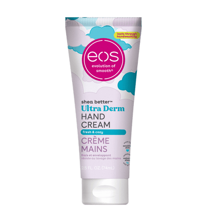 eos Shea Better Ultra Derm Hand Cream- Fresh & Cozy, Moisturizes Dry Hands, 2.5 fl oz, 1 Pack