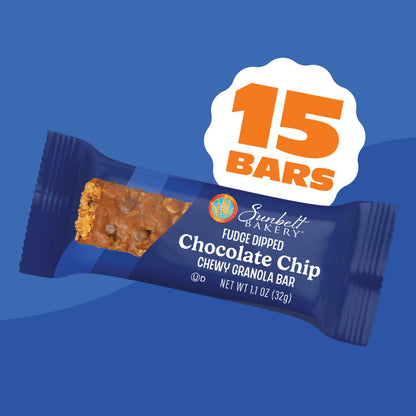 (3 pack) Sunbelt Bakery Chewy Granola Bars, Fudge Dipped Chocolate Chip, 15 Ct Value Pack, 16.91 Oz
