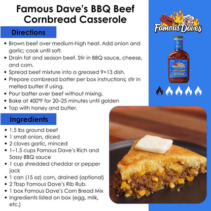 Famous Dave's Rich & Sassy BBQ Sauce, 20 oz