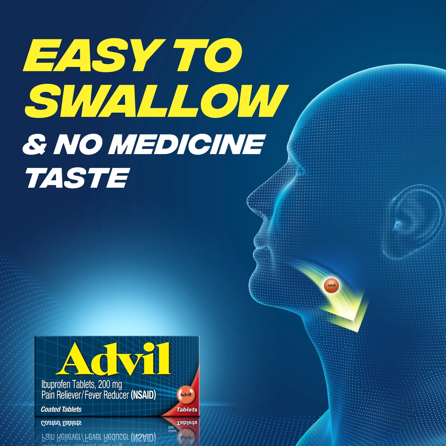Advil Pain Relievers and Fever Reducer Coated Tablets, 200 Mg Ibuprofen, 24 Count