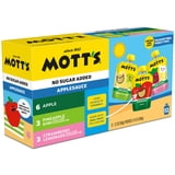 Mott’s No Sugar Added Vacation Vibes Applesauce Variety Pack, 3.2 oz, 12 Count Clear Pouches
