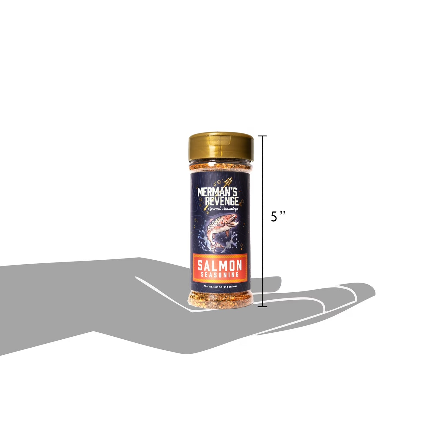 Merman’s Revenge Salmon Seasoning, 4.05 oz, Shaker