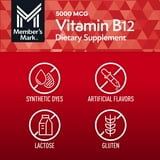 Member’s Mark Vitamin B12 Quick Dissolve Tablets, 5000 mcg, Cherry, 300 ct.