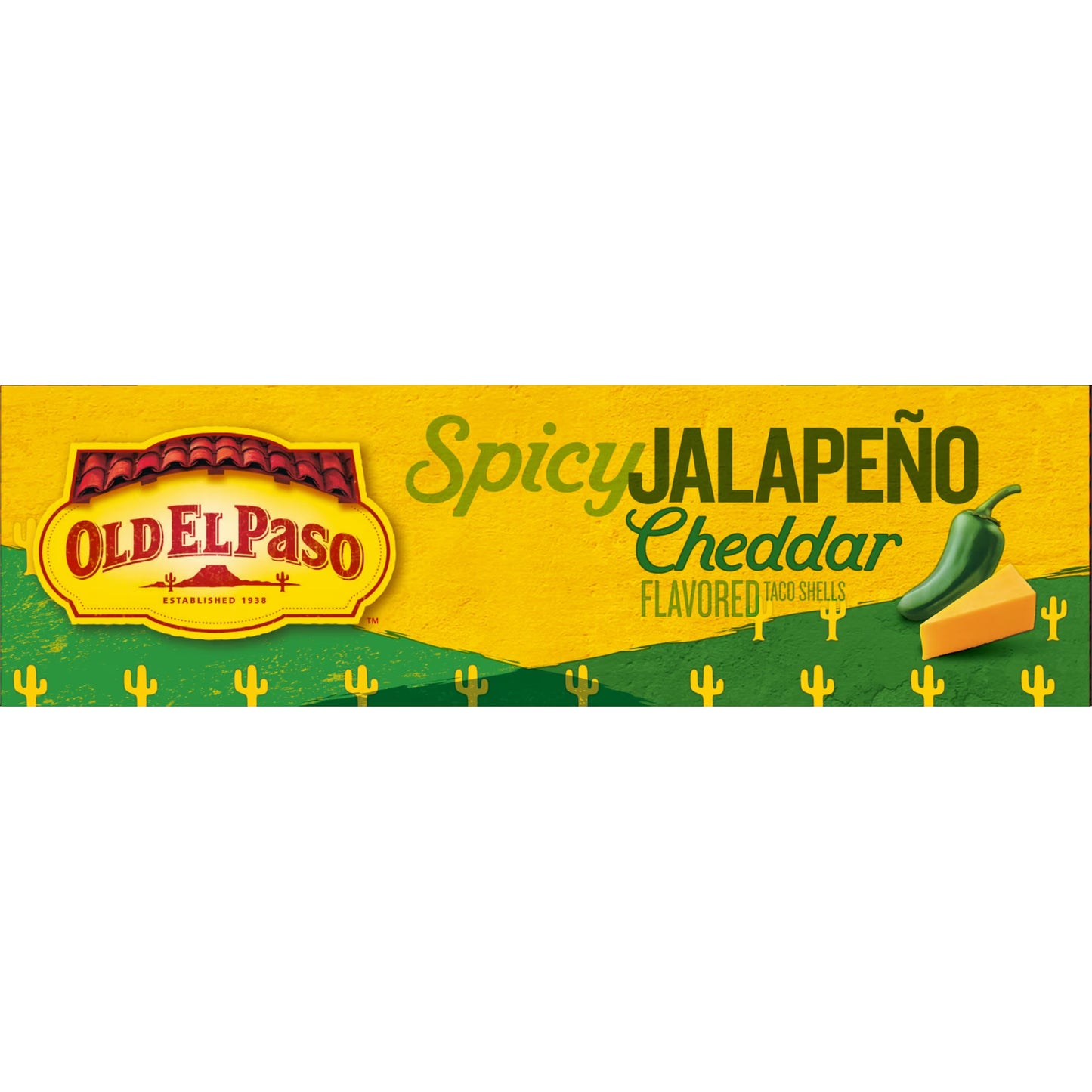 (3 pack) Old El Paso Spicy Jalapeno Cheddar Flavored Stand 'N Stuff Taco Shells, 10 Count, 5.4 oz