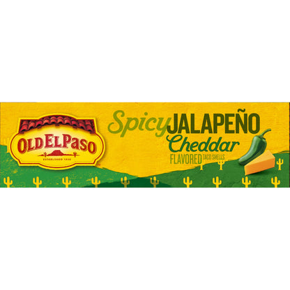 (3 pack) Old El Paso Spicy Jalapeno Cheddar Flavored Stand 'N Stuff Taco Shells, 10 Count, 5.4 oz