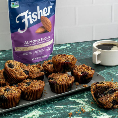 Fisher Chef's Naturals Gluten Free, No Preservatives, Non-GMO Almond Flour, 16 oz Bag