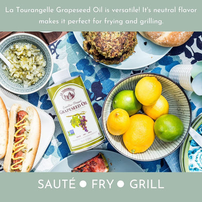(3 pack) La Tourangelle Expeller-Pressed Grapeseed Oil, 16.9 Fl oz