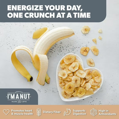 Premium Dried Banana Chips 32oz, Non-GMO, Batch Tested, Gluten & Peanut Free Ethically Sourced Dried Fruit, Kosher