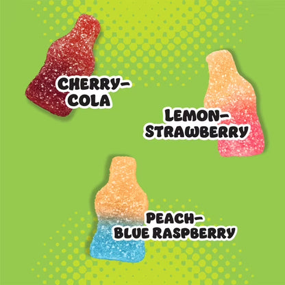 Haribo Sour Soda Gummies Original Assorted Sour Gummy Candy, 3.6 oz Bag