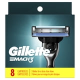 Gillette Mach3 Razor Blade Refill ,Manual Razor Men , 8 count