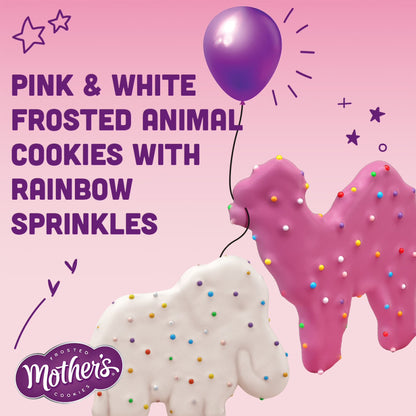 Mother’s Original Circus Animal, Frosted Animal Cookies with Rainbow Sprinkles, 10 packs, 1 oz Each