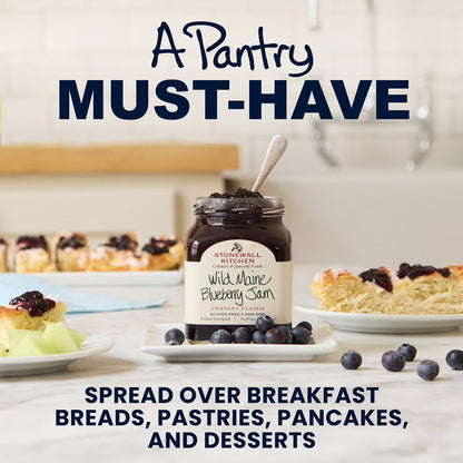 Stonewall Kitchen, non GMO, Wild Maine Blueberry Jam, 12.5 oz. Jar