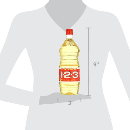 1-2-3 Vegetable Oil, 33.8 fl oz Bottle