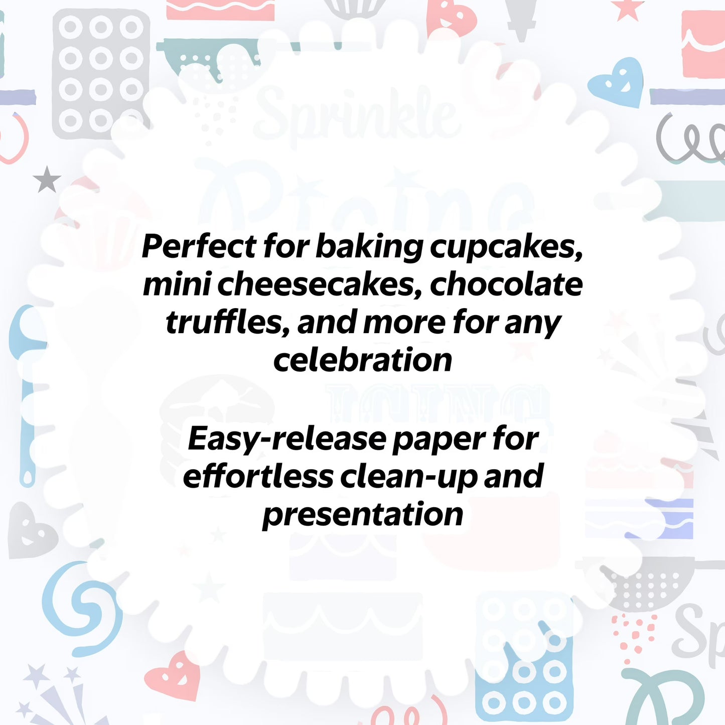 (4 pack) Great Value Cupcake Liners, Gold, 48 Count