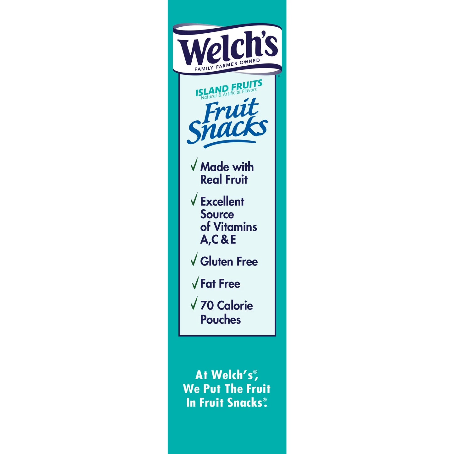 Welch's Fruit Snacks Gluten-Free Island Fruits Soft Fruit Snacks, .8 oz, 22 Count