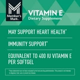Member's Mark Vitamin E Softgels, 180 mg, 500 ct.