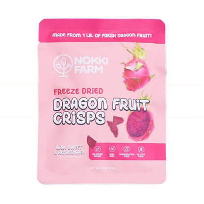 NOKKI FARM Freeze Dried Tropical Fruit Crisps Variety - Healthy & Exotic Tropical Superfood Snack, No Added Sugar or Preservatives, Kid-Approved, Portable for On-The-Go Snacking