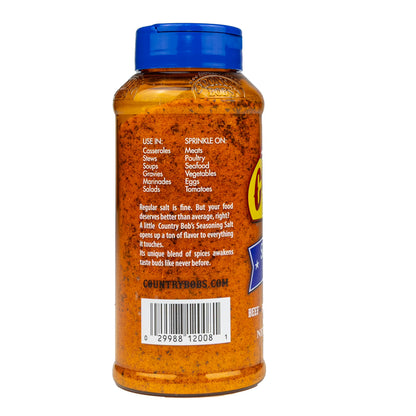 Country Bob's Seasoning Salt for Barbecue & Seasoning, 8oz