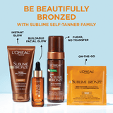 (3 pack) L'Oreal Paris Sublime Bronze Tinted Self-Tanning Lotion for Face, Medium, 5 fl oz
