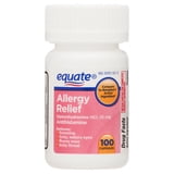 (6 pack) Equate Formaldehyde-Free Diphenhydramine HCl 25mg Allergy Capsules, 100 Count