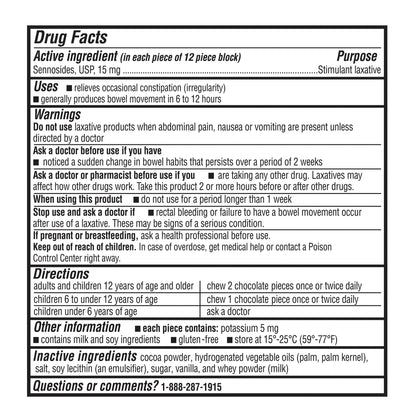 (3 pack) Equate Regular Strength Chocolate Laxative, 24 Pieces