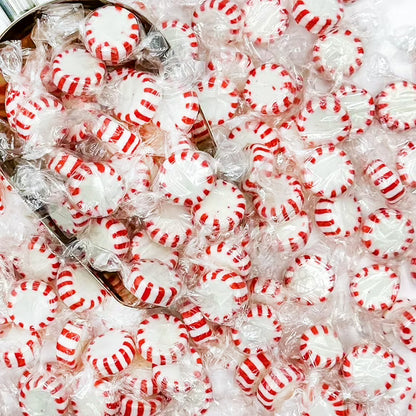 Starlight Peppermint Hard Candy - Bulk 2 Pounds Individually Wrapped Peppermints, Starlights Mints - Refreshing Peppermint Candies - Approx 170 Count