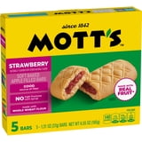 Mott's Soft Baked Apple Filled Bars, Strawberry Flavor Snacks, 5 Count, 6.55 oz