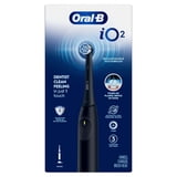 Oral-B Toothbrush, iO Series 2 Rechargeable Electric Toothbrush for Adults & Kids 3+, Night Black, 1 Gentle Care Brush Head