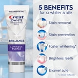 Crest 3D White Brilliance Luminous Purple Teeth Whitening Toothpaste, 4.6 oz