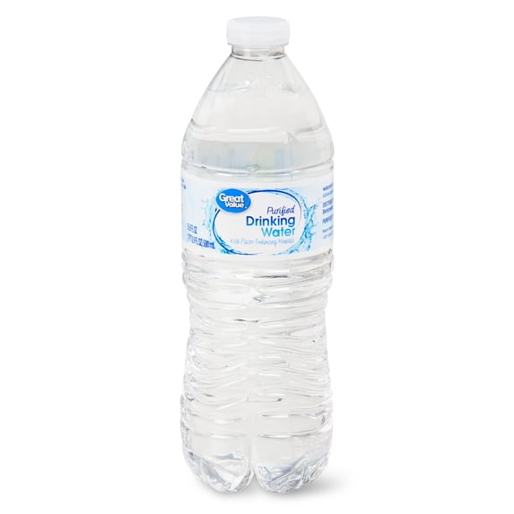 Great Value Purified Drinking Water, 16.9 fl oz, 24 Count