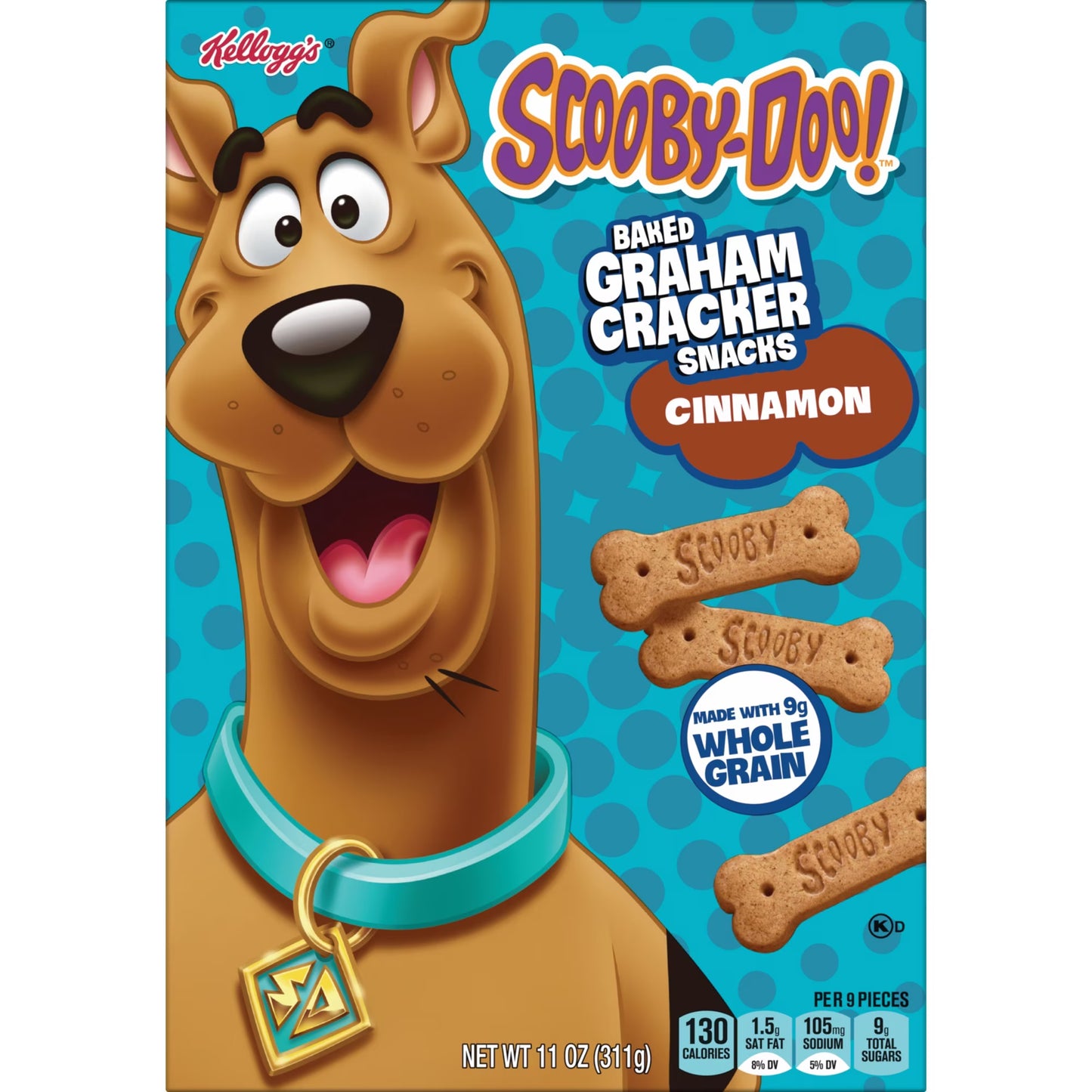 (6 pack) Kellogg's Cinnamon Baked Graham Cracker Sticks, Lunch Snacks, 11 oz