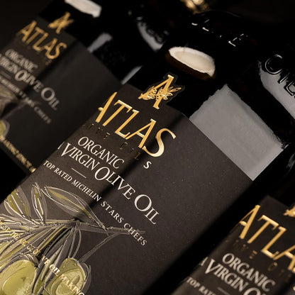 Atlas 750 ml Organic Cold Pressed Moroccan Extra Virgin Olive Oil, Polyphenol Rich, EVOO from Morocco, Newly Harvested Unprocessed by Atlas Olive Oils