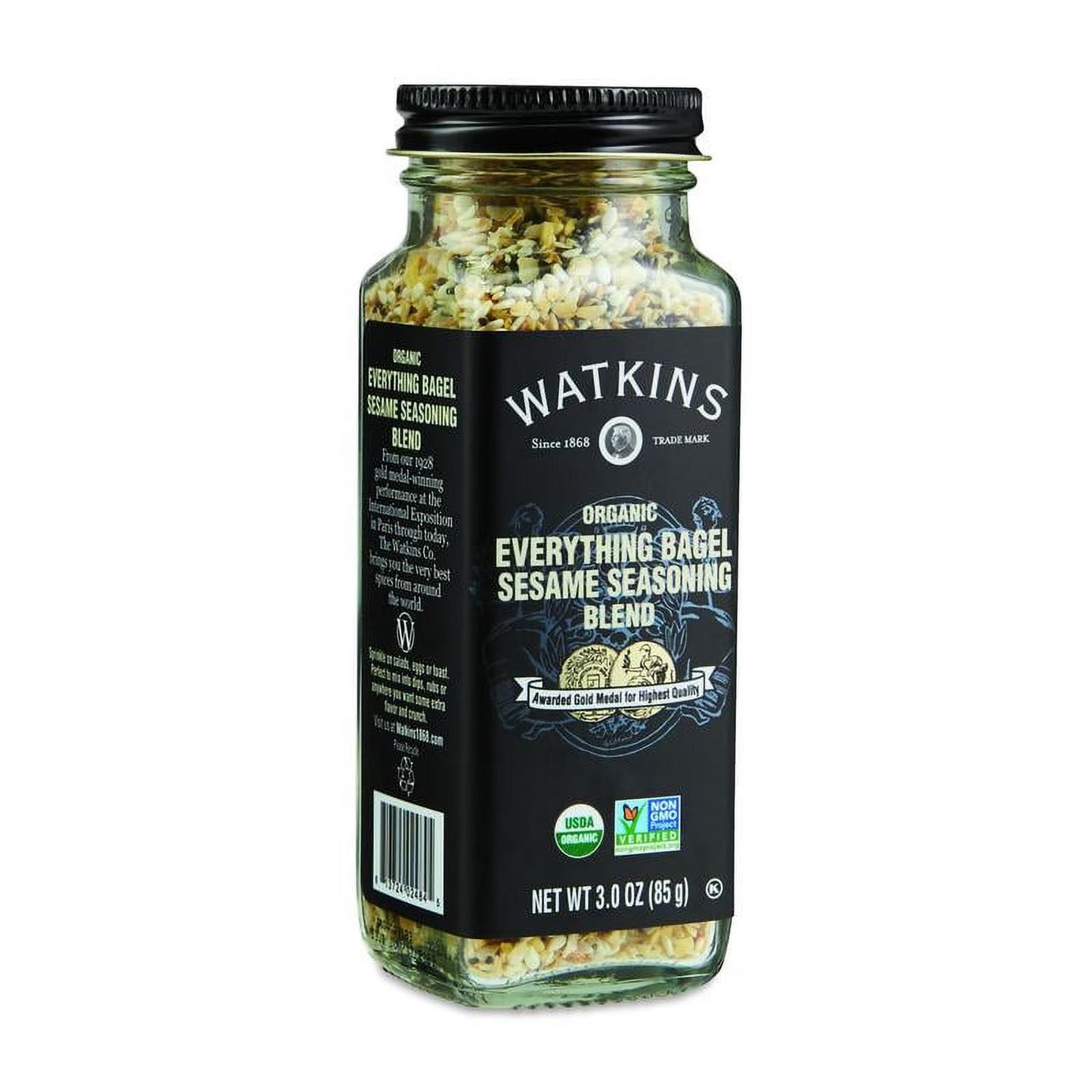 Watkins Gourmet Organic Spice Jar, Everything Bagel Sesame Seasoning Blend, 3 oz
