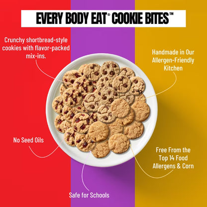 Every Body Eat Crunchy Cookie Bites, Gluten & Dairy Free, Vegan, School Lunch Snacks, (5 Ounce (Pack of 3), Variety Pack)