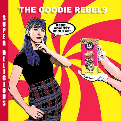 Goodie Girl Cookies Gluten Free Baked Fudge Striped Cookies, Shelf-Stable, 7 oz