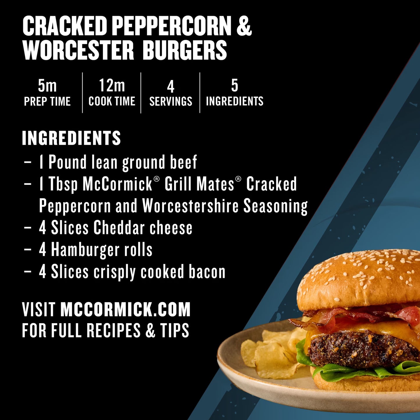 Grill Mates Kosher Cracked Peppercorn & Worcestershire Seasoning, 2.75 oz Bottle