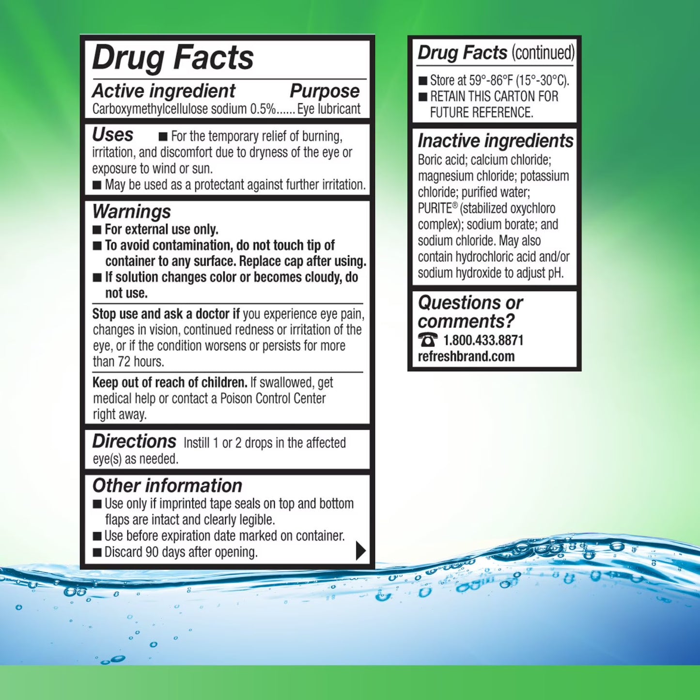 Refresh Tears Lubricant Eye Drops Multi-Pack, 4 ct.