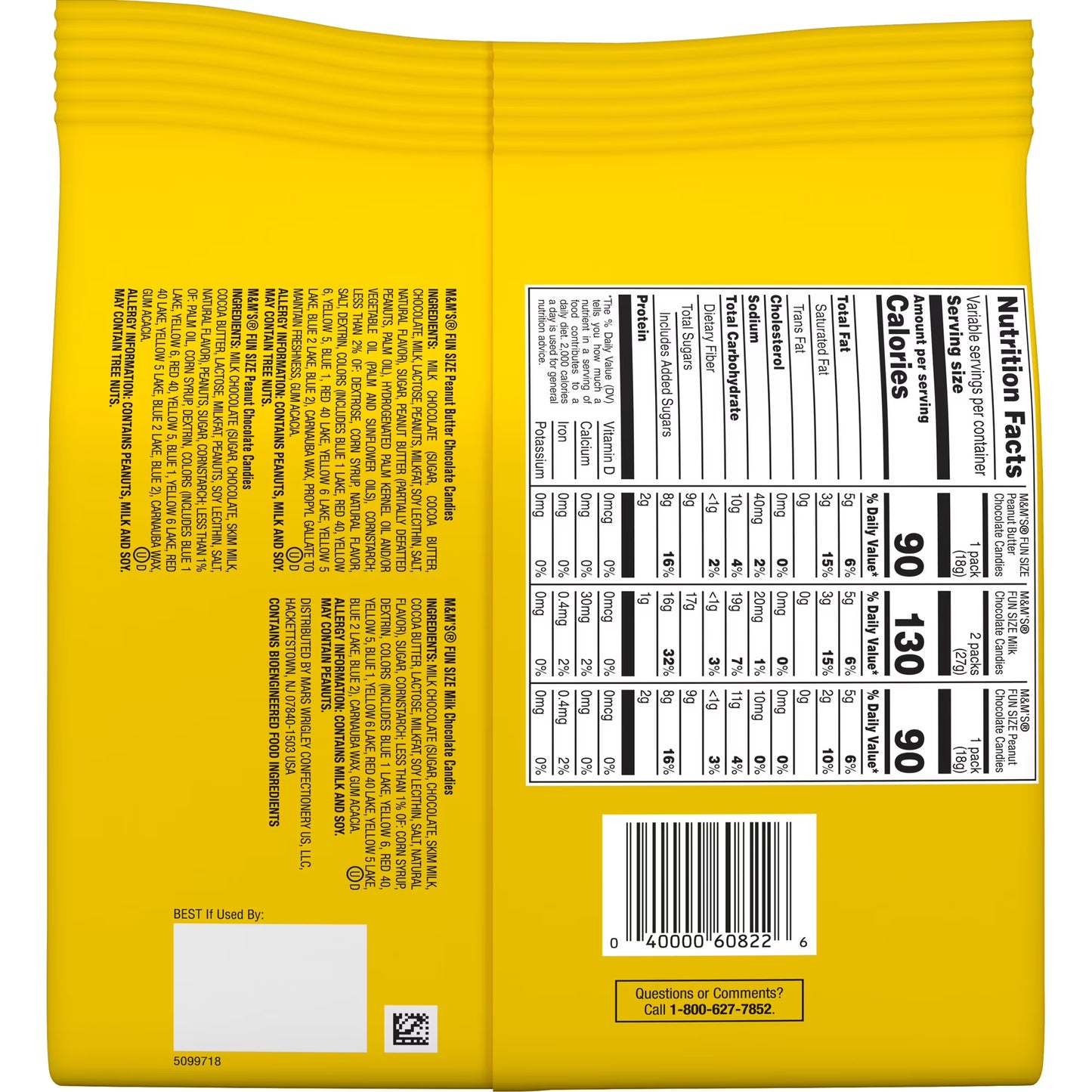 M&M's Milk Chocolate Candy Fun Size Variety pack, Sharing Size - 8.48 oz Bulk Bag