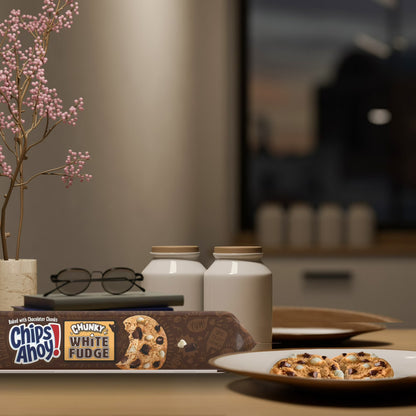 CHIPS AHOY! Crunchy White Fudge Chocolate Chunky Fudgy Chocolate Chip Cookies, Family Size, 18 oz