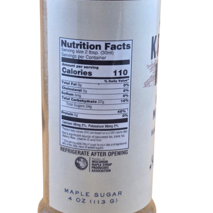Pure Maple Sugar, 4 oz, Kripple Kreek Small Batch Wisconsin Maple Sugar, 100% Natural Granulated Maple Syrup Sweetener