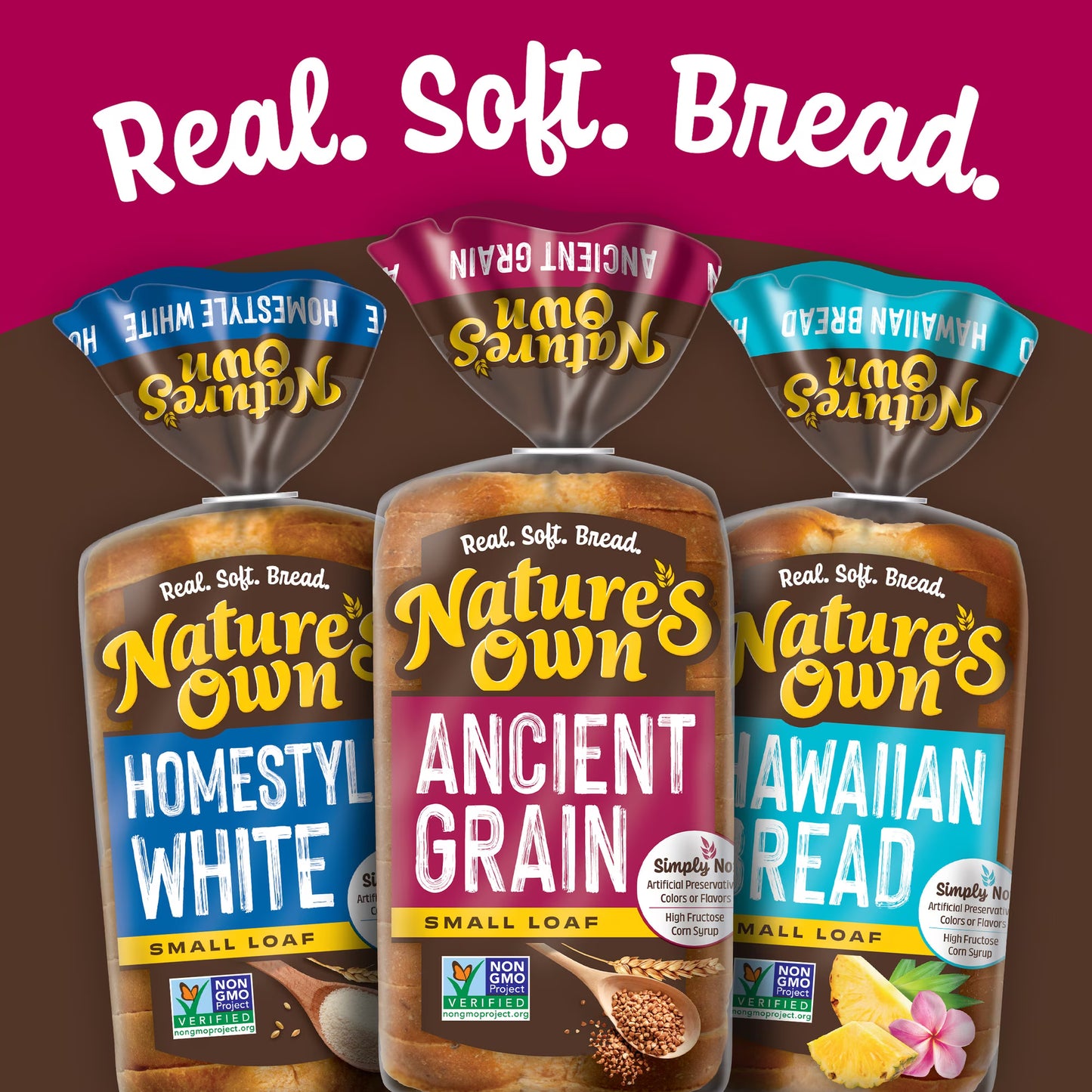 Nature's Own Ancient Grain, Non-GMO Small Loaf Bread, Sandwich Bread, 12 oz Loaf